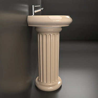 Sleek Ceramic Wash Basin 3D model image 1 