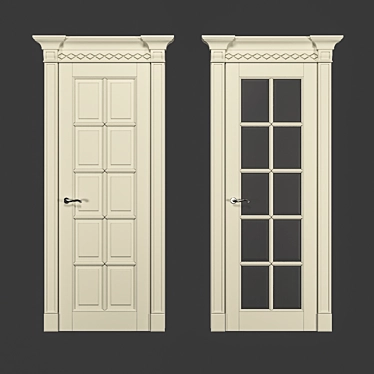 Blum Industry Beige Enamel Doors 3D model image 1 