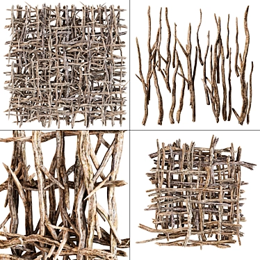 Title: Versatile Branch Decor for Panels and Ceilings 3D model image 1 