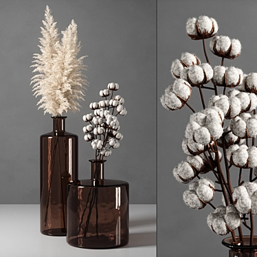 Elegant Decor Vase Collection 3D model image 1 