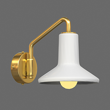 TATO Italia OLLY APPLIQUE: Elegant Brass Wall Sconce 3D model image 1 