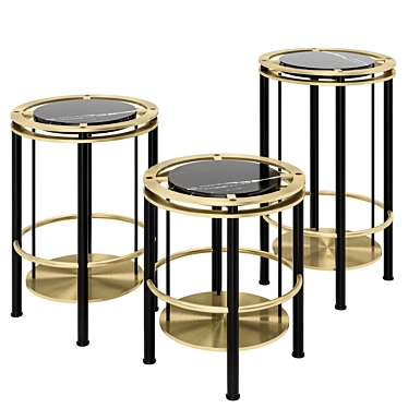 Modernistic Frame Side Tables - Set of 3 3D model image 1 