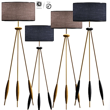 Sleek Floor Lamp: Elegant and Modern 3D model image 1 