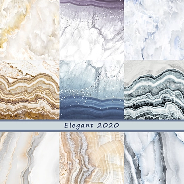 Elegant 20 Designer Wallpaper: Stone-Inspired Slabs 3D model image 1 