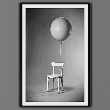 Sleek Black Framed Art 3D model image 1 