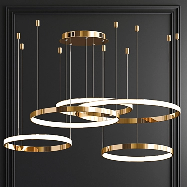 Elegant Oracle Mahlu Chandelier 3D model image 1 