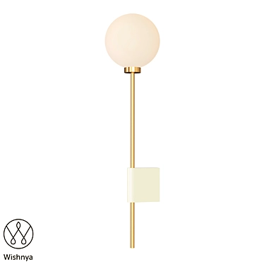 Suprematic Wall Lamp: Elegant Lighting Solution 3D model image 1 