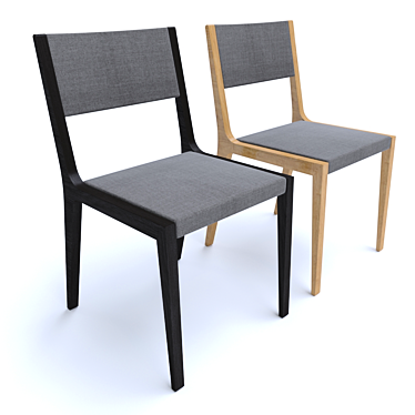 Fameg A-1607 Solid Wood Chair 3D model image 1 