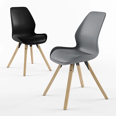 Scandinavian Comfort: JYSK BOGENSE Chair 3D model image 1 