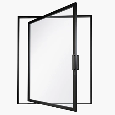 Sleek Aluminum Pivot Door 3D model image 1 