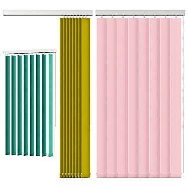 Blackout Vertical Blinds - Sevilla Collection 3D model image 1 