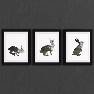 Contemporary Forest Rabbit Art 3D model image 1 