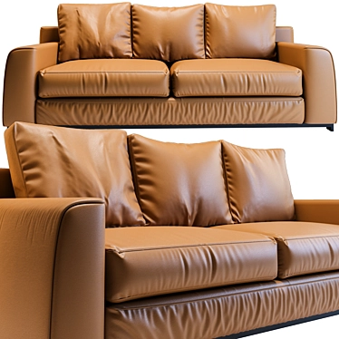 Versatile Comfort: NATUZZI-LEAF 3188 3D model image 1 