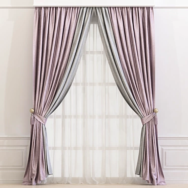 Elegant 613 Curtain 3D model image 1 