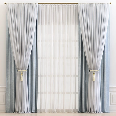 Revamped Curtain: Fresh Design 3D model image 1 