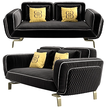 Grilli Oscar Sofa: Modern Metal Frame, Customizable Upholstery 3D model image 1 