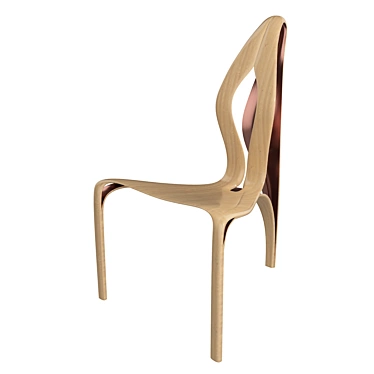 Enigmatic Wood Chair 3D model image 1 