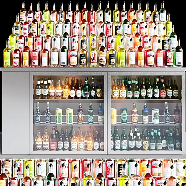 Pub Bar Counter: Restaurant Alcohol Cocktail 3D model image 1 