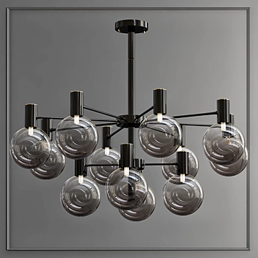 AIDA 2-Storey Plafons Chandelier 3D model image 1 