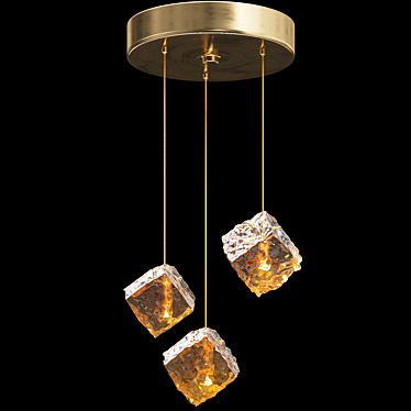 Crystal Fire Pendant Lamp 3D model image 1 