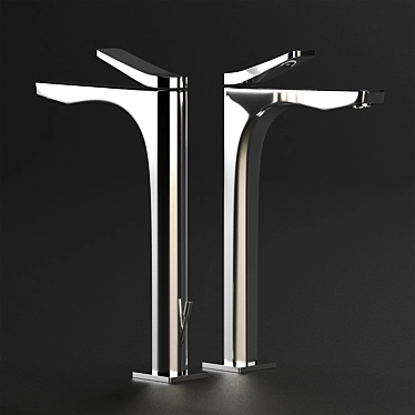 Gessi Rilievo Chrome Bathroom Faucets 3D model image 1 