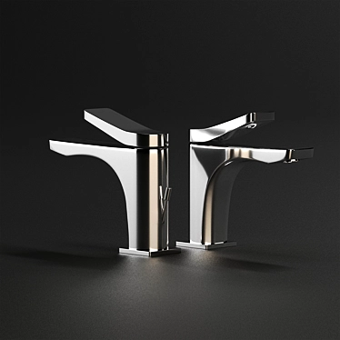 Gessi Rilievo Chrome Faucets 3D model image 1 