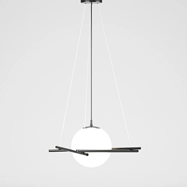 Modern Suspension Light Fixture 3D model image 1 