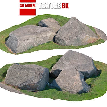 Detailed Stone 3D Model 3D model image 1 