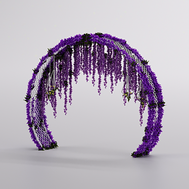 Elegant Floral Wedding Arch 3D model image 1 