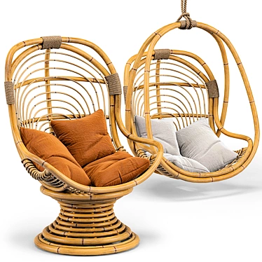 San Blas Hanging Chair: Relax in Style 3D model image 1 