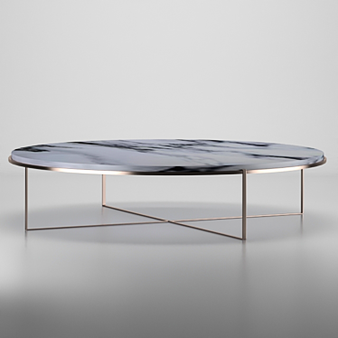 Minotti Calder Bronze: Sophisticated Coffee Table 3D model image 1 