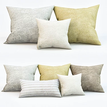 Modern Pillow Set for Contemporary Interiors 3D model image 1 