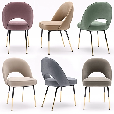 Tosconova Fifty Galvanic Chair: Sleek and Stylish Seating 3D model image 1 