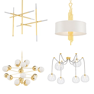 Modern Chandelier Collection 3D model image 1 