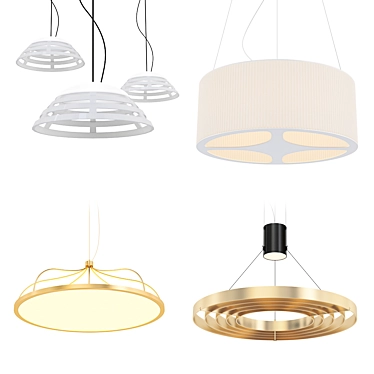 Modern Chandelier Collection 3D model image 1 