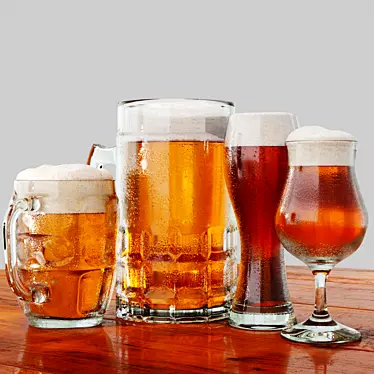 Sip in Style with Beer Mugs 3D model image 1 