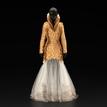 Elegant Alexander McQueen Dress Set 3D model image 1 