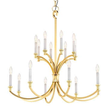 Elegant Westerly 12-Light Chandelier 3D model image 1 