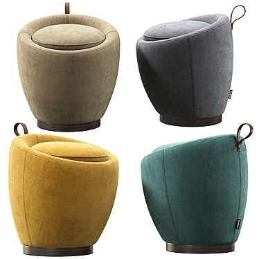 Scandi Chic Liz Pouf 3D model image 1 