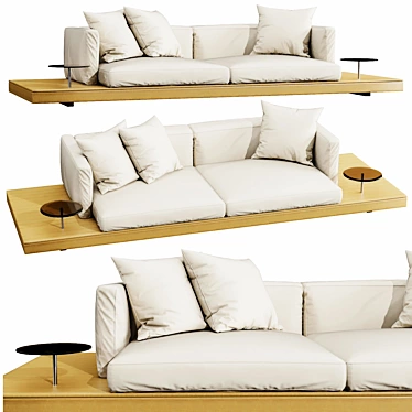 Contemporary B&B Italia Dock Sofa 3D model image 1 