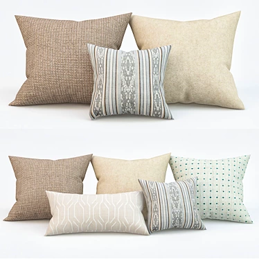 Modern Pillow Set: Perfect for Contemporary Interiors 3D model image 1 