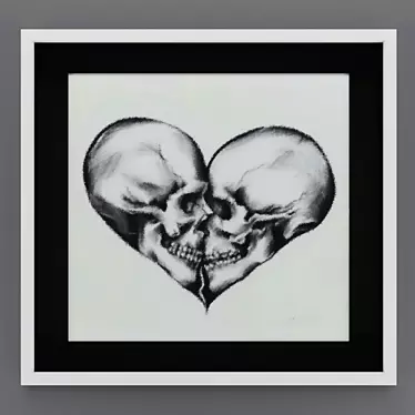 Skull Heart Picture 3D model image 1 