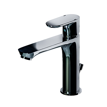 Stylish Single Handle Washbasin Mixer 3D model image 1 