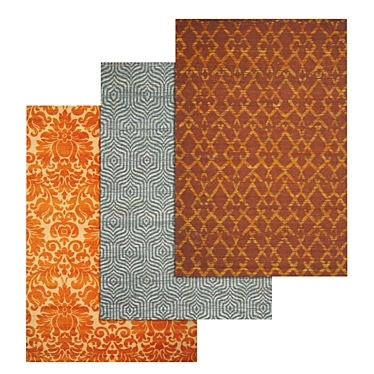 Luxury Carpets Set - High-Quality Textures 3D model image 1 