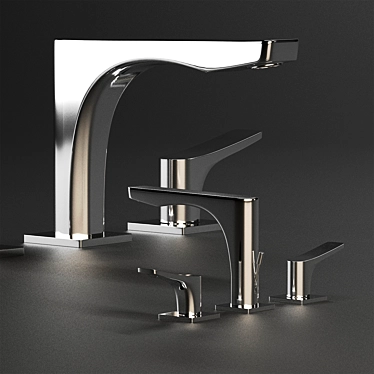 Gessi Rilievo Chrome Bathroom Accessories 3D model image 1 