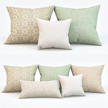 Modern Pillow Set 3D model image 1 