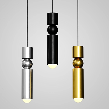Minimalist Designer Pendant Lamp 3D model image 1 
