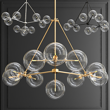 Eichholtz Bermuda Bronze Chandelier 3D model image 1 