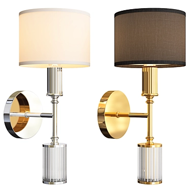 Elegant Laciness 1-Light Wall Sconce Pair 3D model image 1 