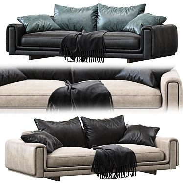 Nativ 4-Seat Sofa: Underline Modern Elegance 3D model image 1 